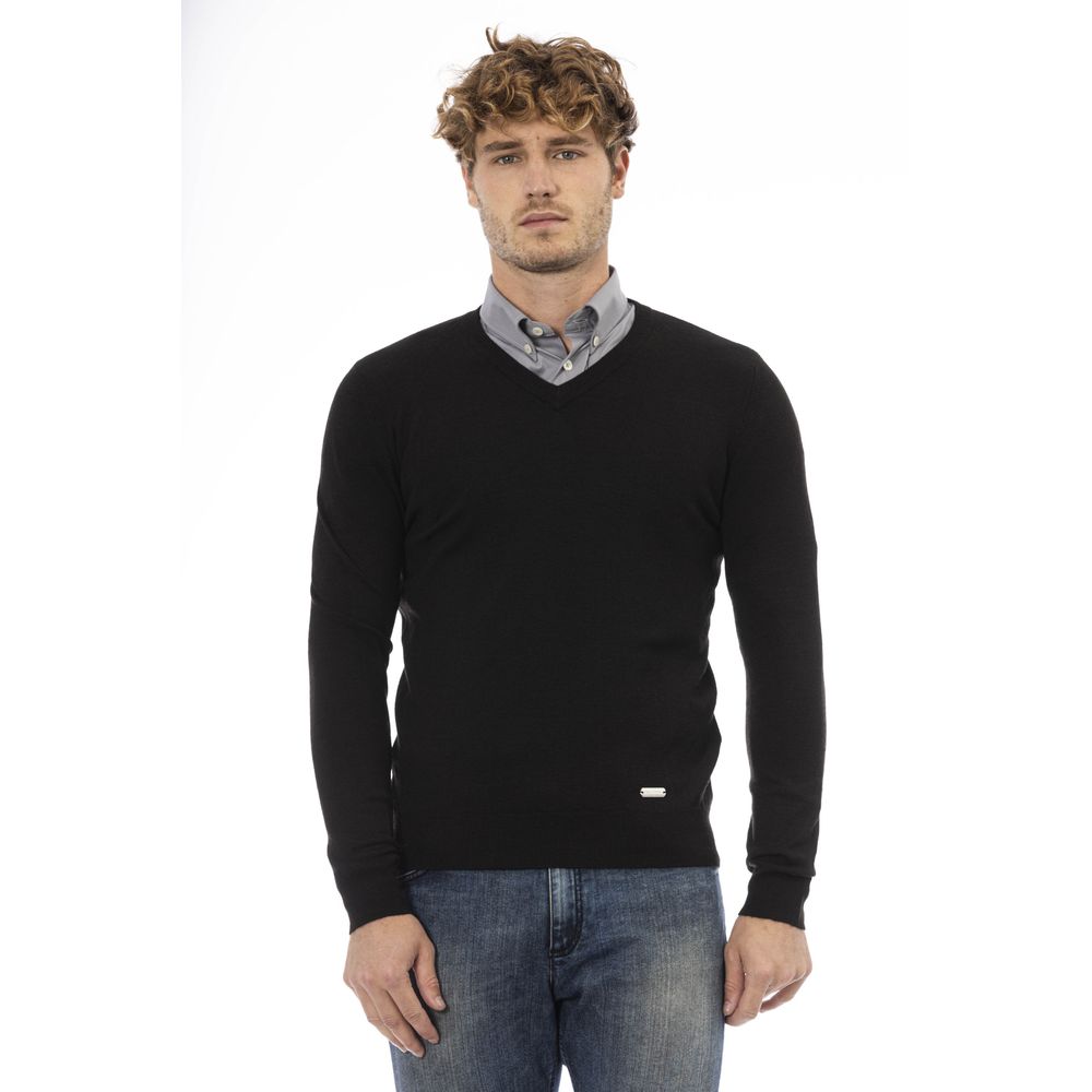 Ανδρικό πουλόβερ Baldinini Trend Black Wool
