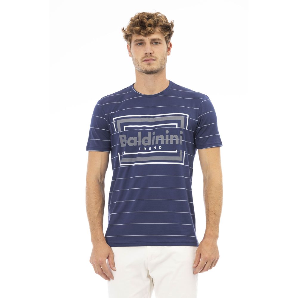 Ανδρικό μπλουζάκι Baldinini Trend Blue Cotton