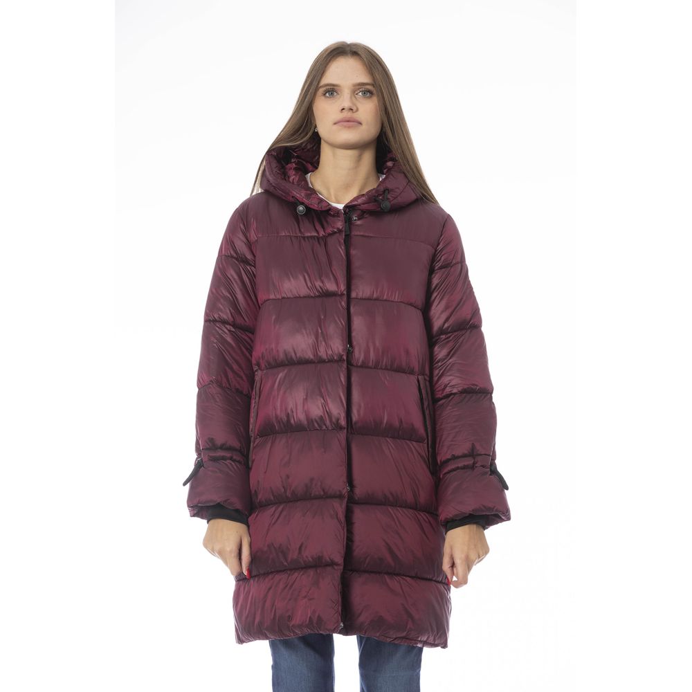 Γυναικείο παλτό Baldinini Trend Burgundy Nylon