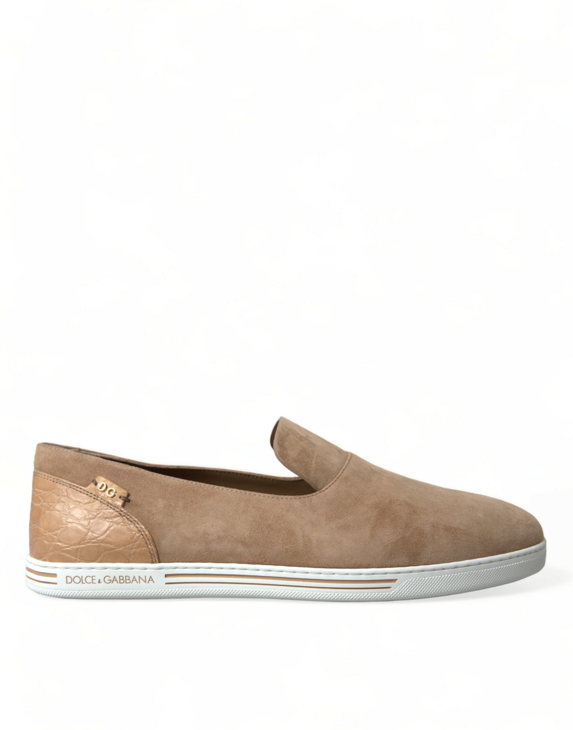 Κομψά μπεζ δερμάτινα Loafers Dolce &amp; Gabbana