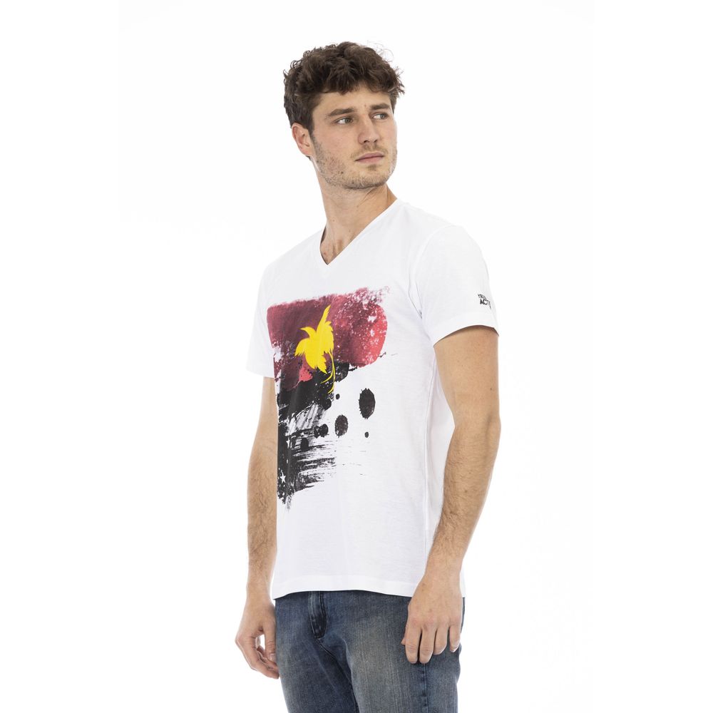Ανδρικό μπλουζάκι Trussardi Action White Cotton