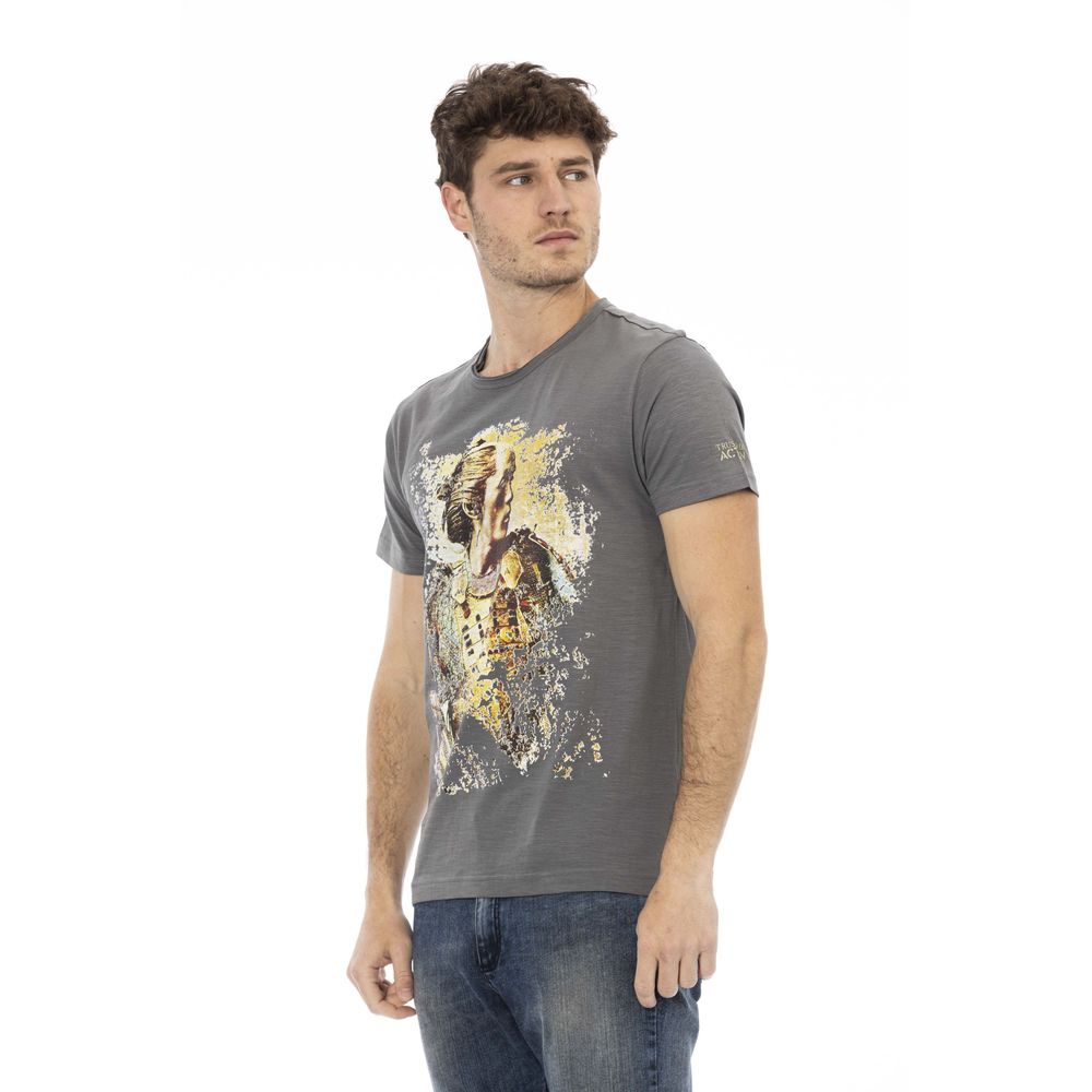 Ανδρικό μπλουζάκι Trussardi Action Grey Cotton