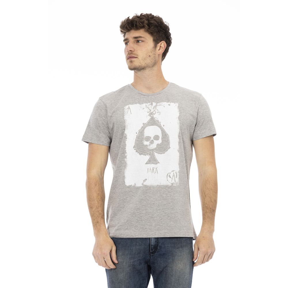 Ανδρικό μπλουζάκι Trussardi Action Grey Cotton