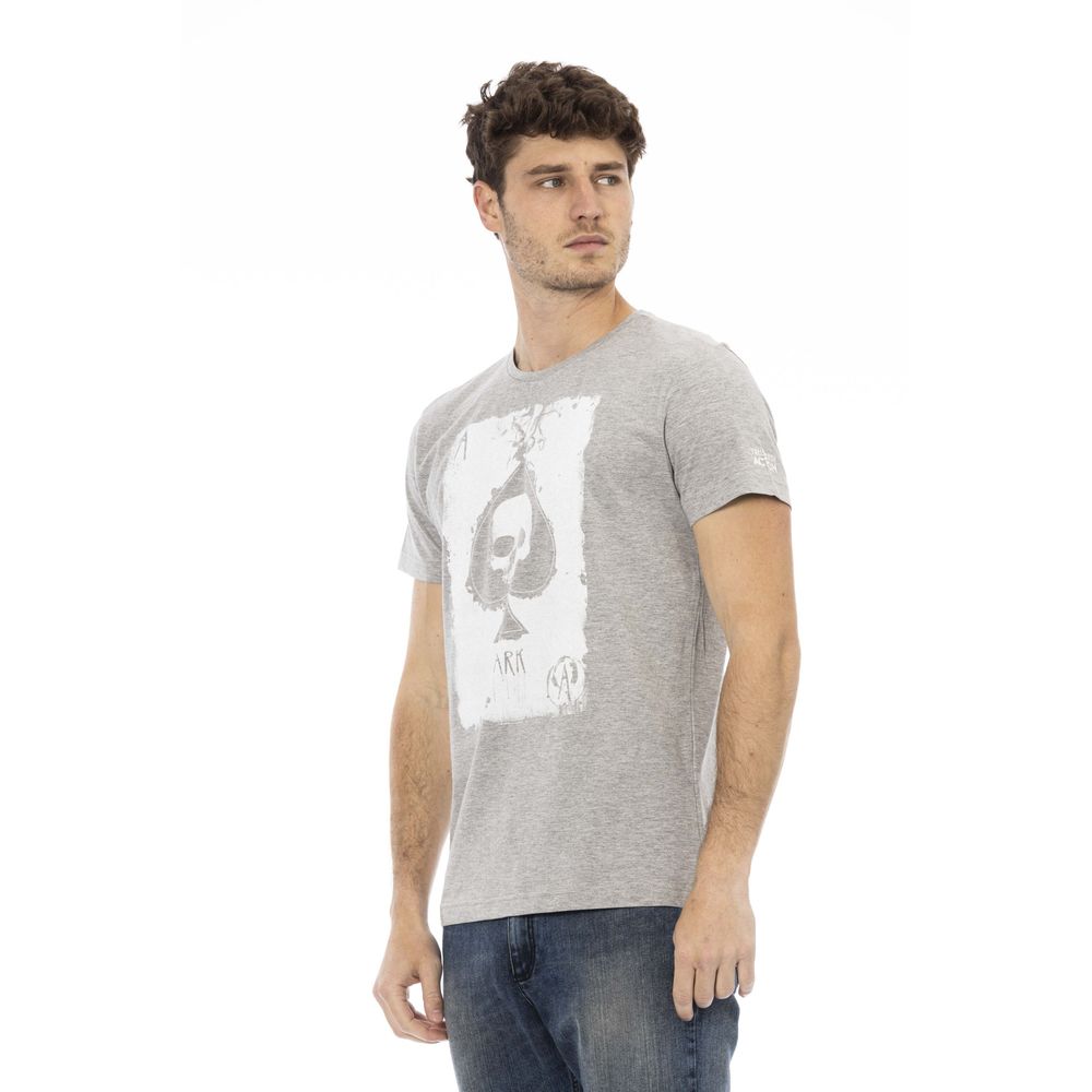 Ανδρικό μπλουζάκι Trussardi Action Grey Cotton
