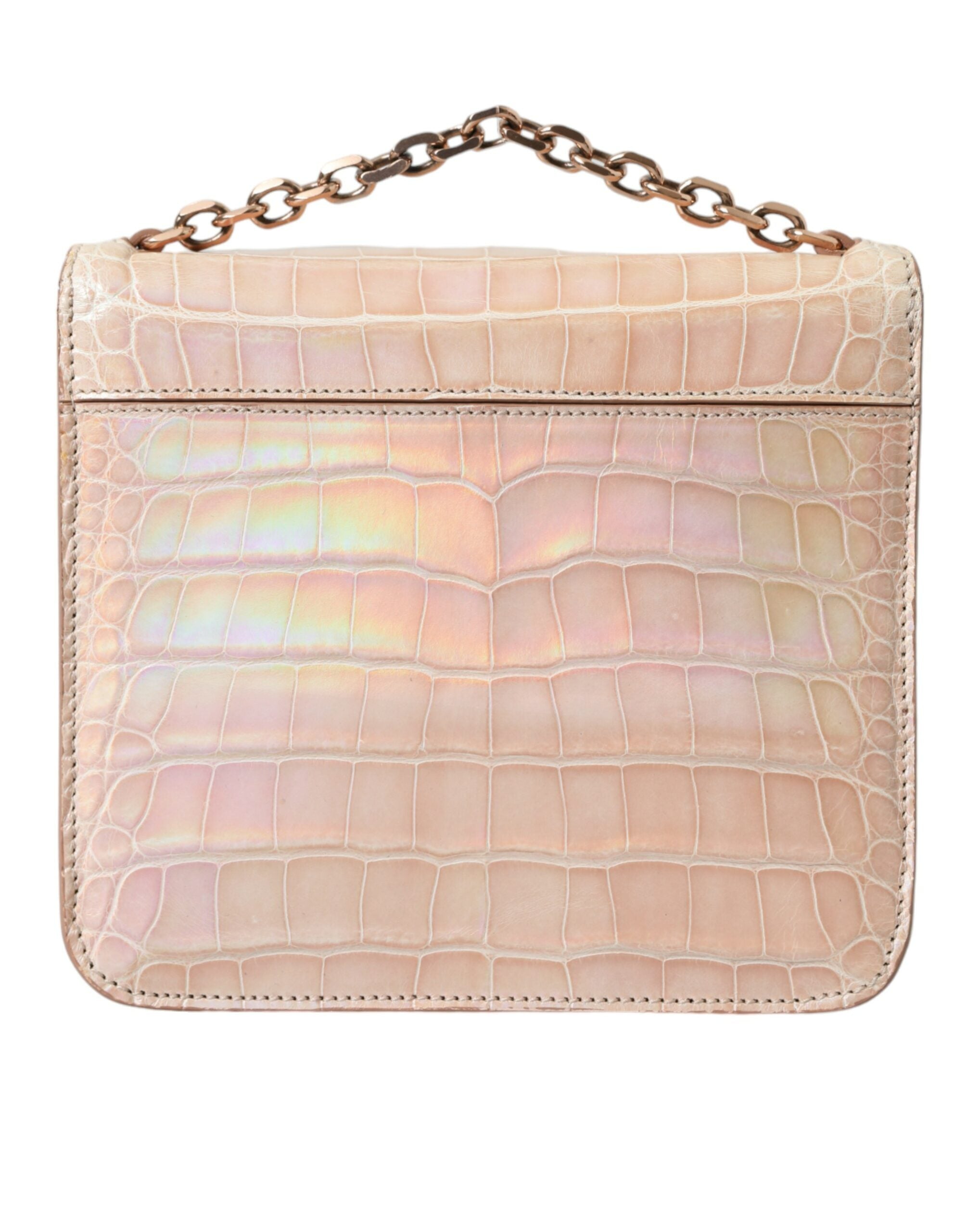 Balenciaga Beige Blue Agate Exotic Leather Gold Chain Purse Bag