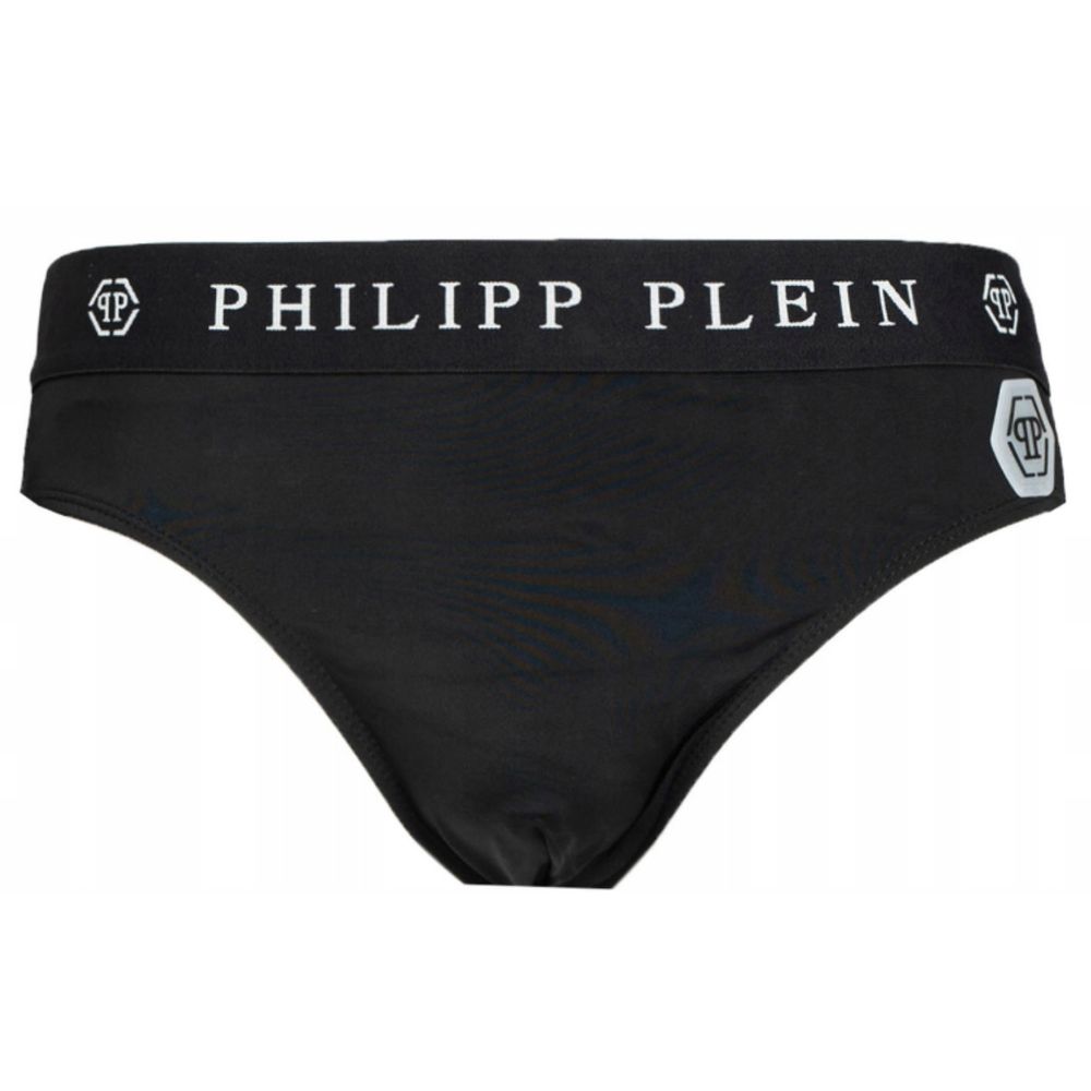 Philipp Plein Black Polyamide Men Swim Briefs