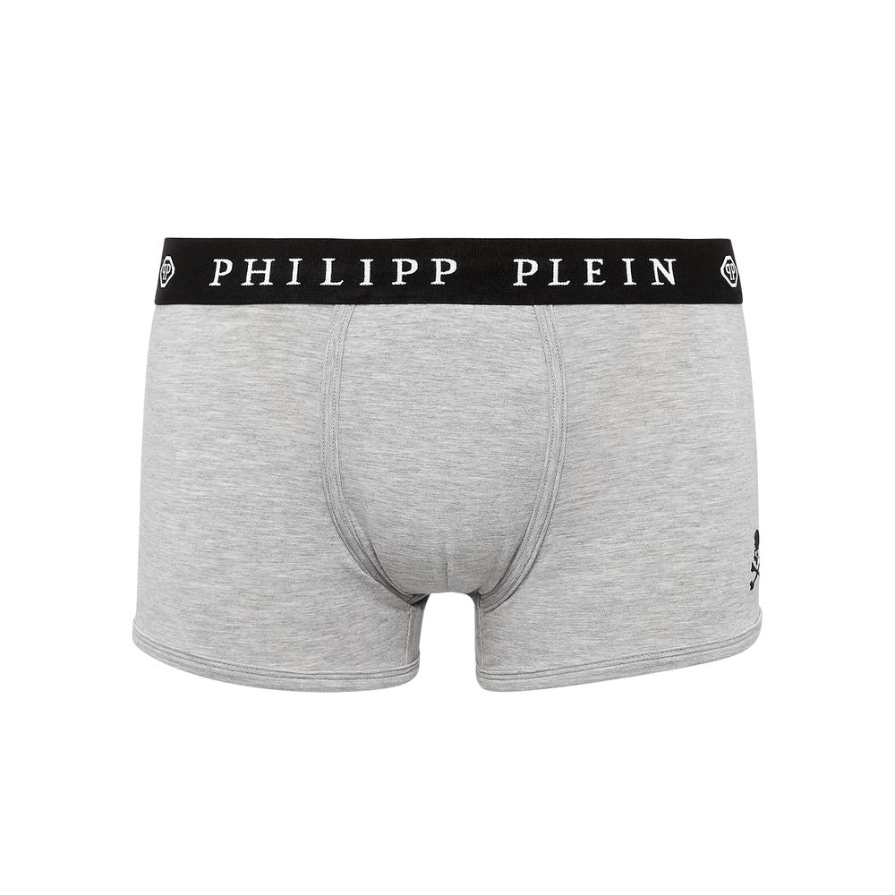Philipp Plein Gray Cotton Men's Boxer