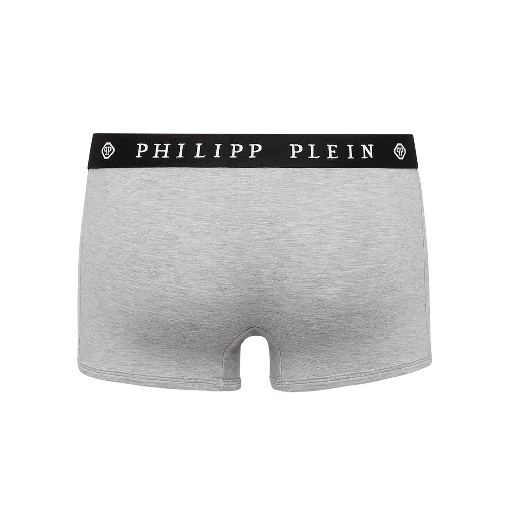 Philipp Plein Gray Cotton Men's Boxer