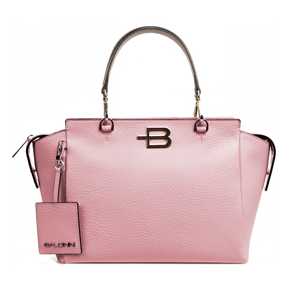 Τσάντα Baldinini Trend Chic Pink με υφή από δέρμα μοσχαριού