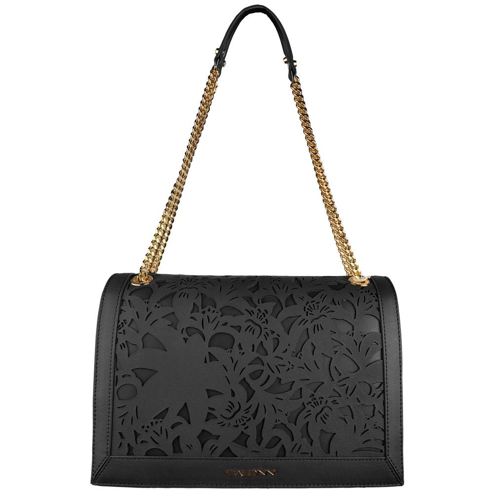 Baldinini Trend Elegant Floral τσάντα ώμου από δέρμα μοσχαριού