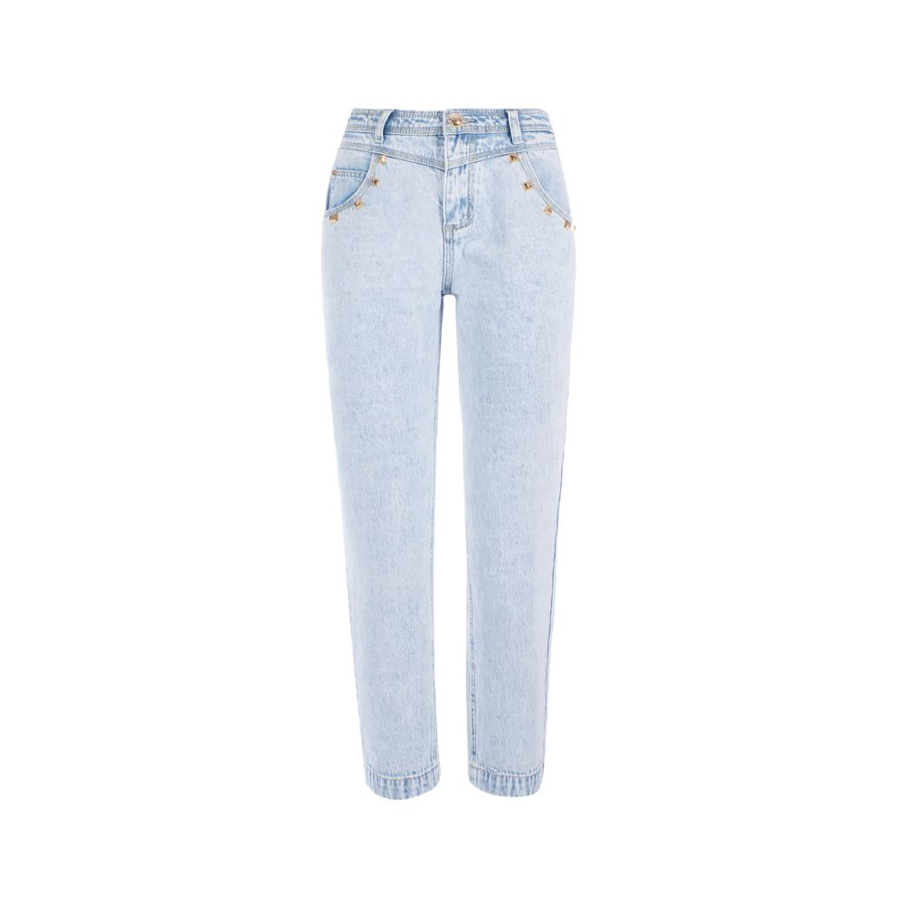 Yes Zee Light Blue Cotton Women Jeans