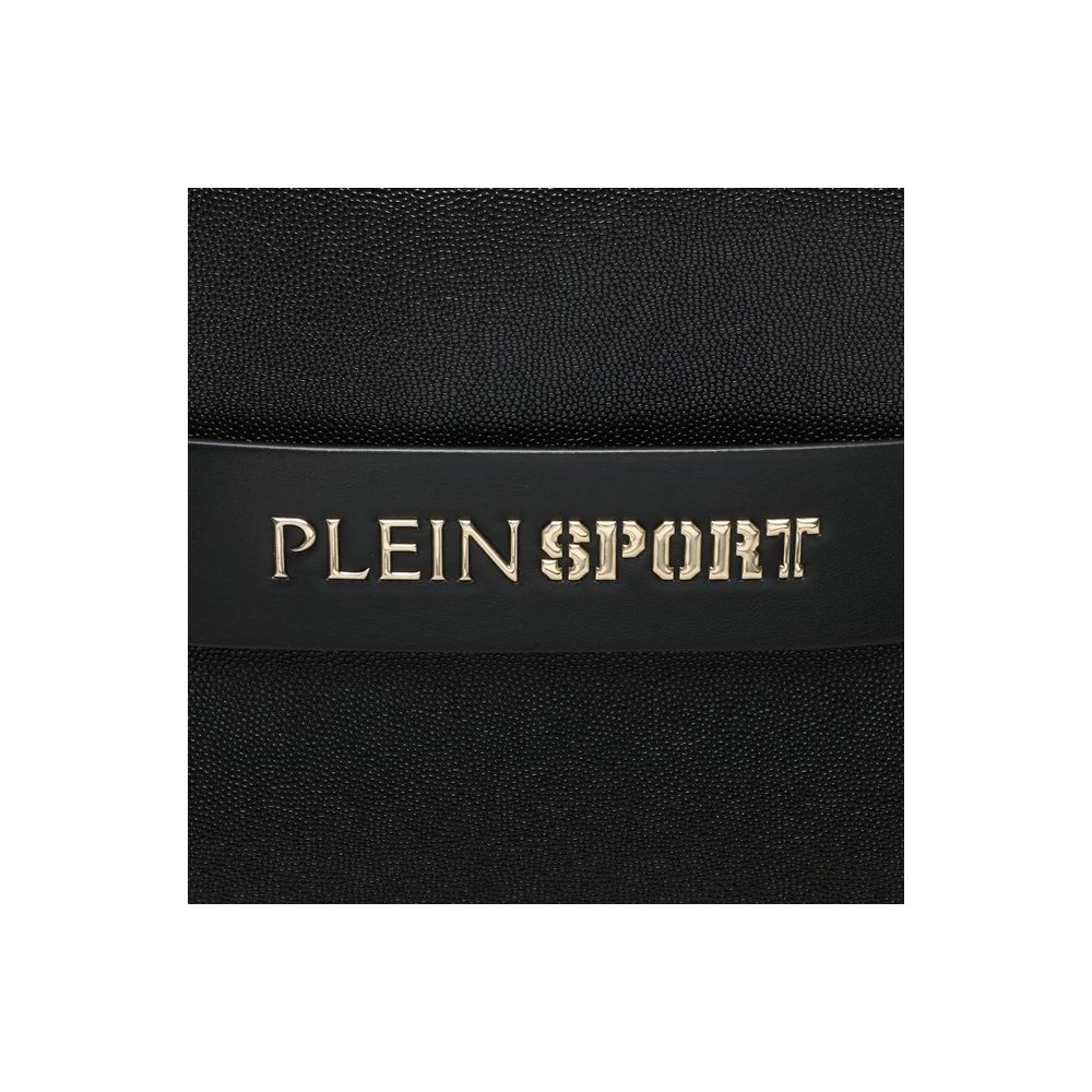 Plein Sport Chic Ebony Tote με ασημί λογότυπο