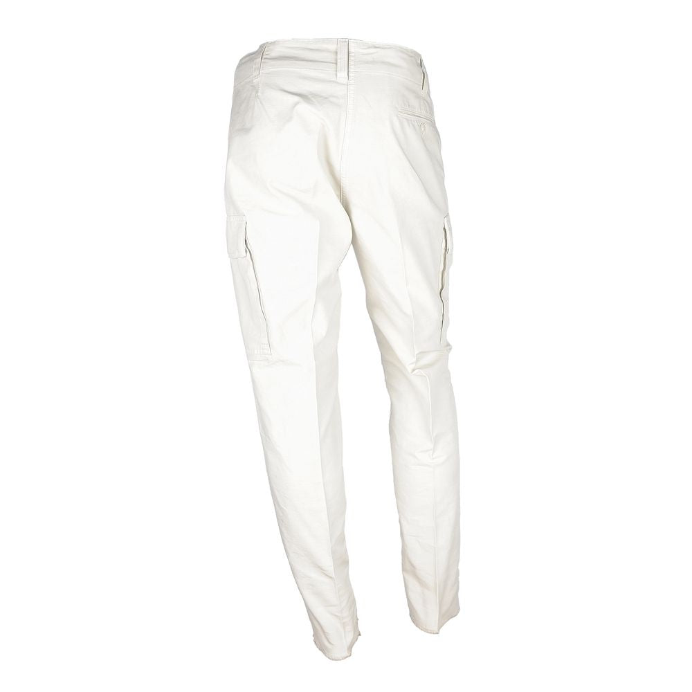 Ανδρικό παντελόνι Don The Fuller White Cotton