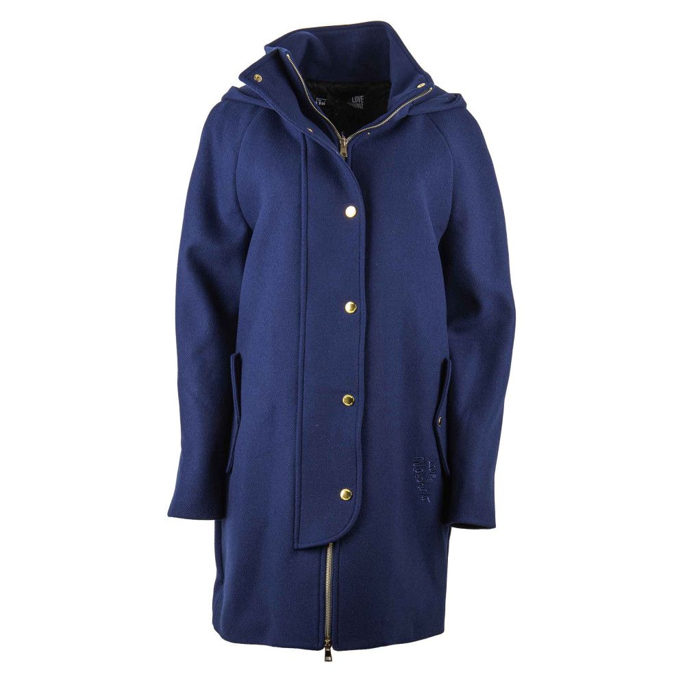 Love Moschino Blue Wool Γυναικείο παλτό