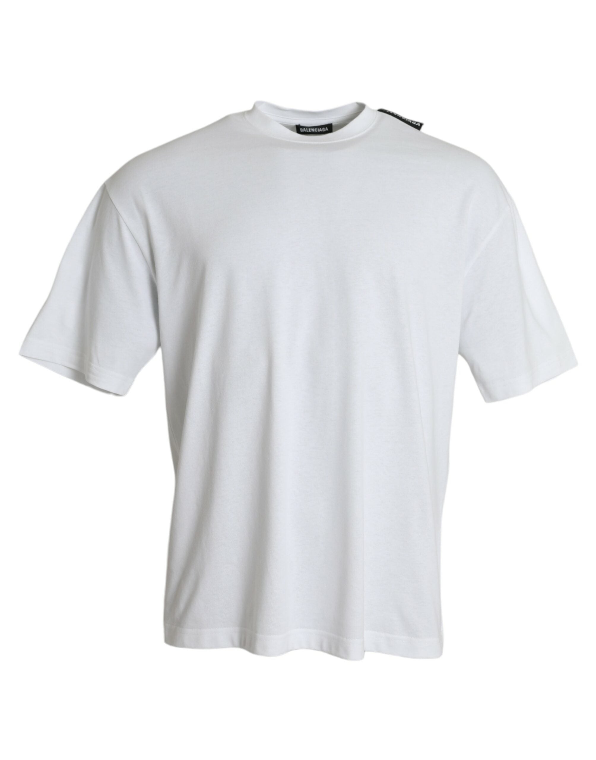 Μπλουζάκι Balenciaga Off White Cotton Jersey με στρογγυλή λαιμόκοψη