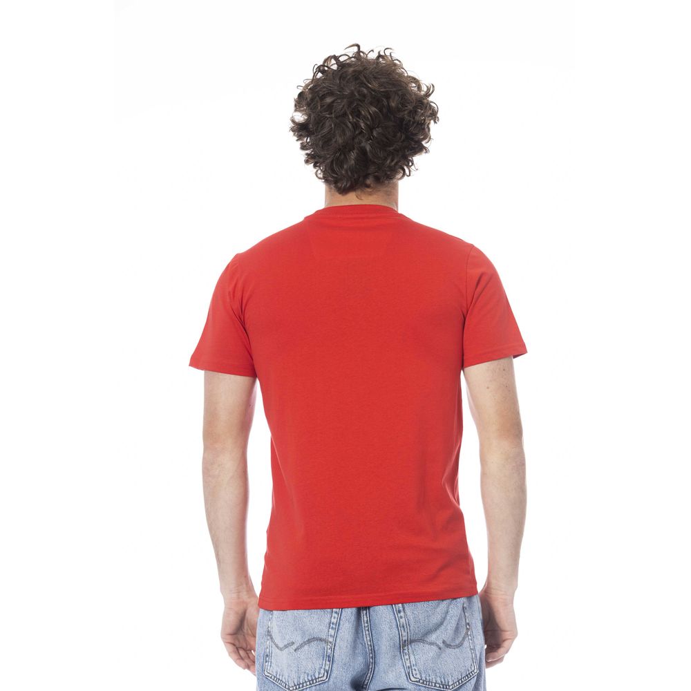 Ανδρικό μπλουζάκι Cavalli Class Red Cotton