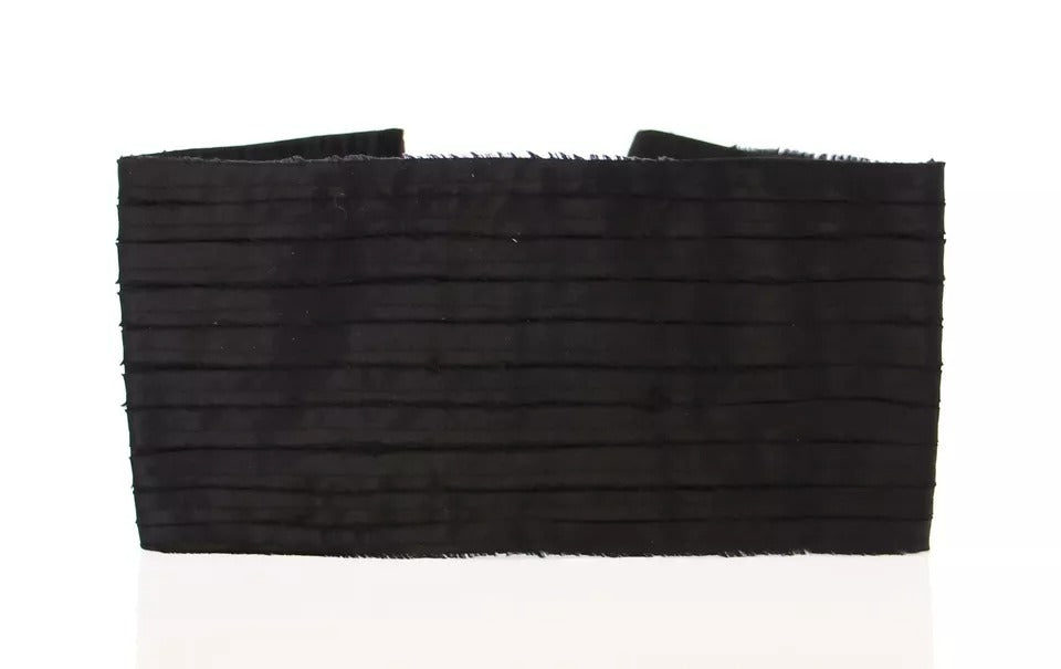 Dolce &amp; Gabbana Black Silk Γυναικείο Cummerbund στη μέση
