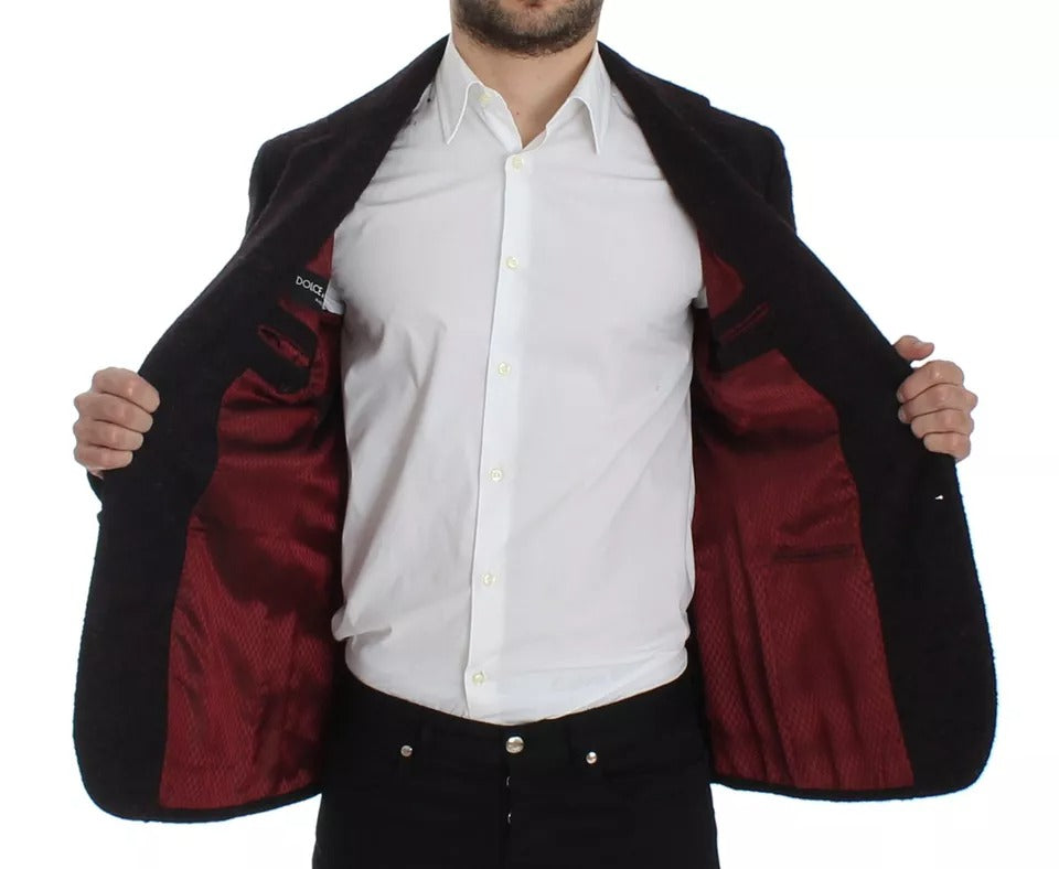 Σακάκι με δύο κουμπιά Dolce &amp; Gabbana Bordeaux Alpaca