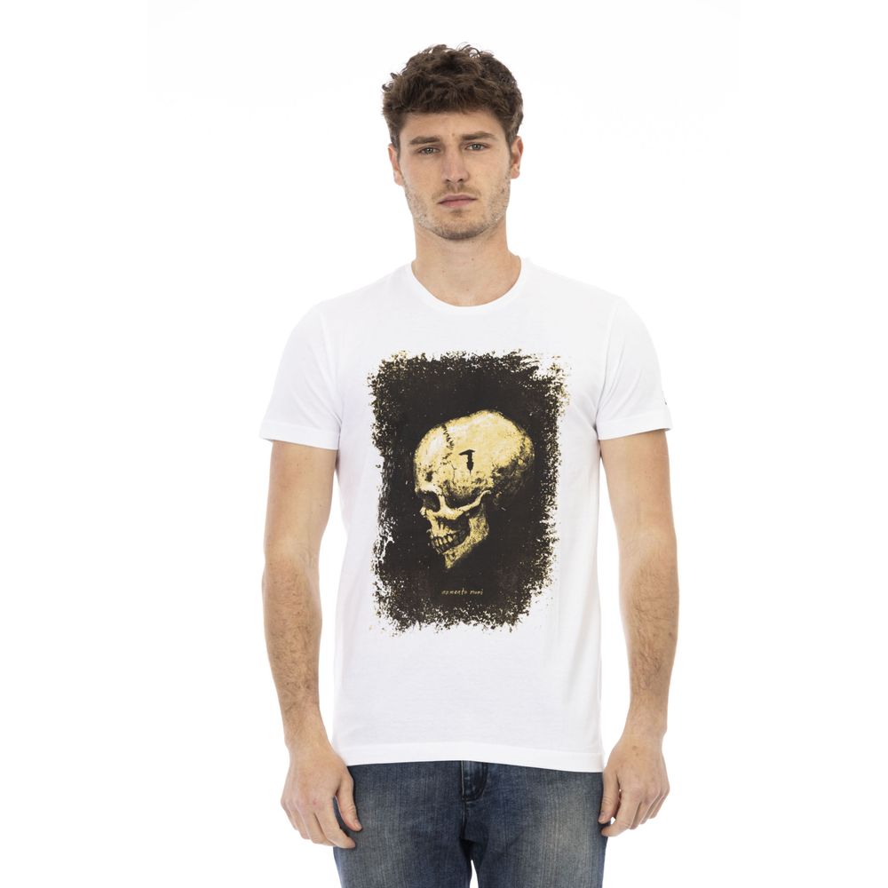 Ανδρικό μπλουζάκι Trussardi Action White Cotton