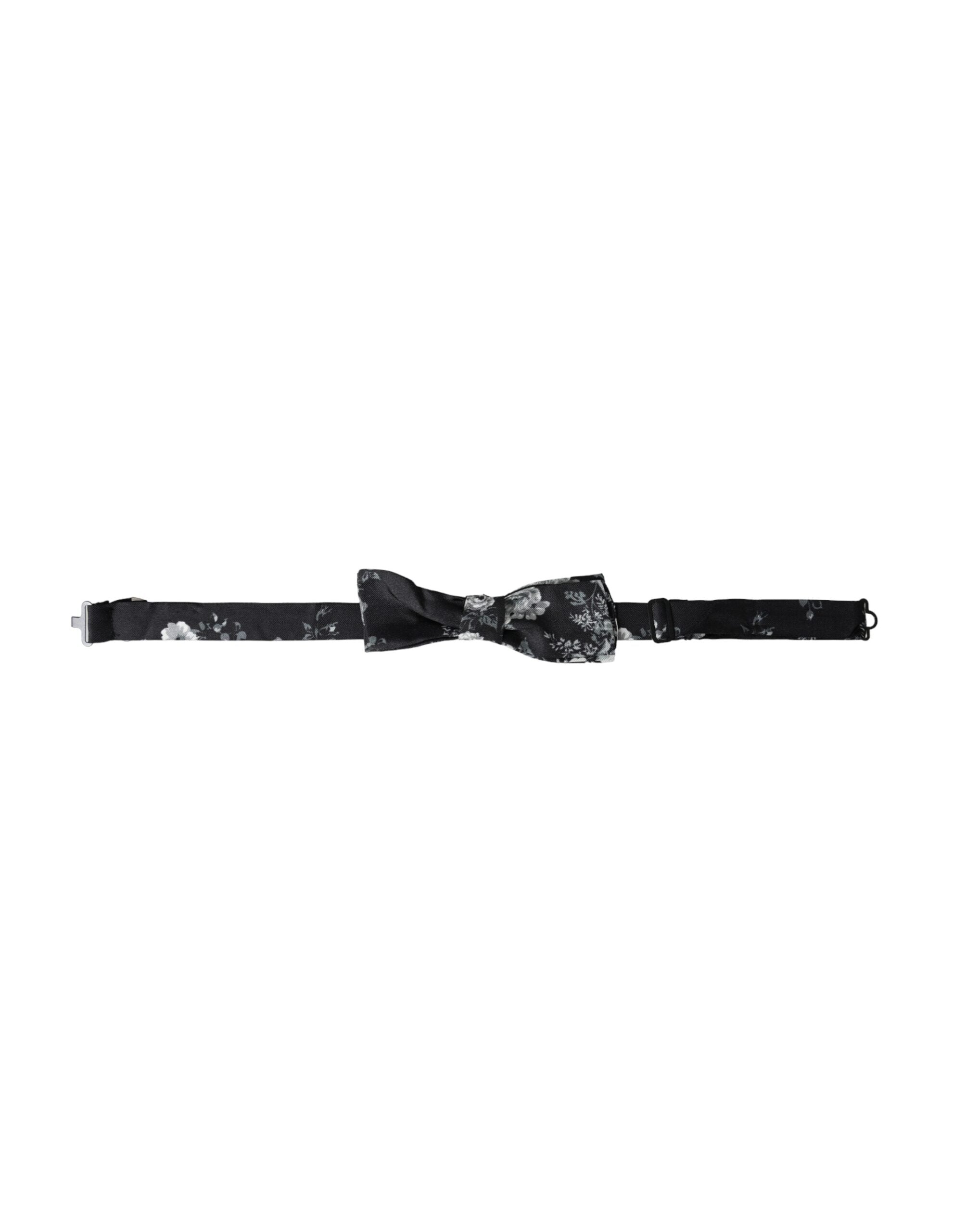 Ανδρικό παπιγιόν με ρυθμιζόμενο λαιμό Dolce &amp; Gabbana Black Floral Fantasy