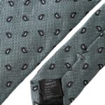Ρυθμιζόμενη ανδρική γραβάτα Dolce &amp; Gabbana Green 100% μετάξι με μοτίβο