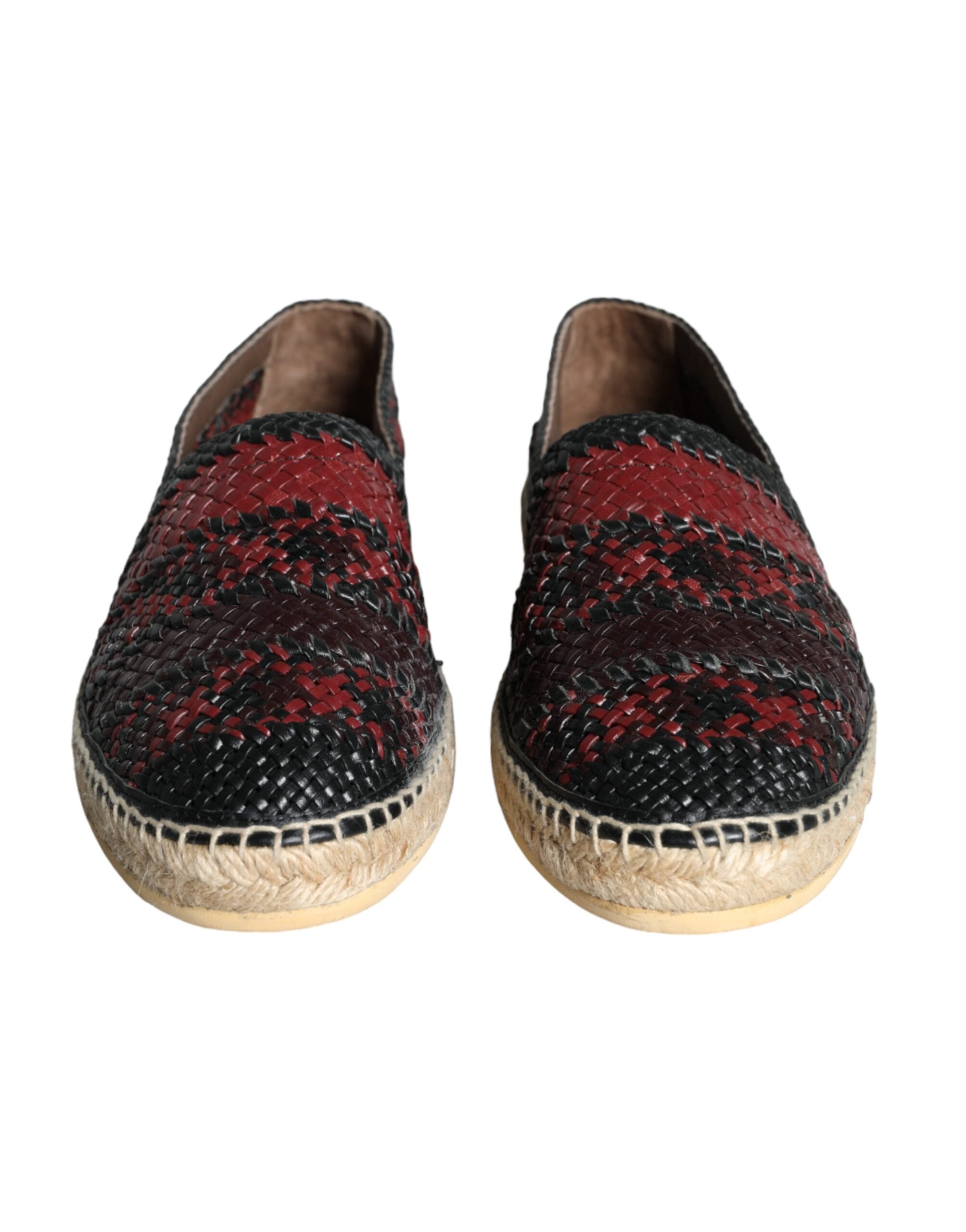 Ανδρικά παπούτσια Espadrille Dolce &amp; Gabbana Black Maroon Δερμάτινα Buffalo