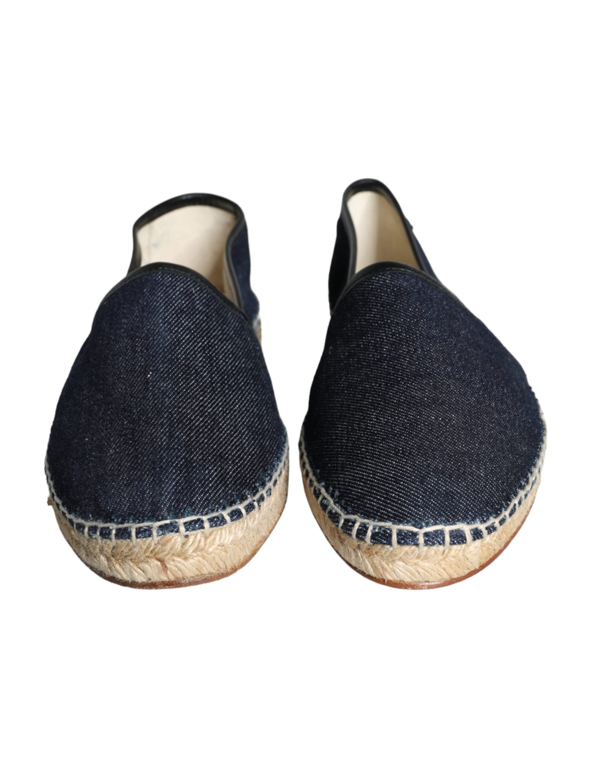 Παπούτσια Dolce &amp; Gabbana Blue Denim από βαμβακερά δερμάτινα εσπαντρίγιες