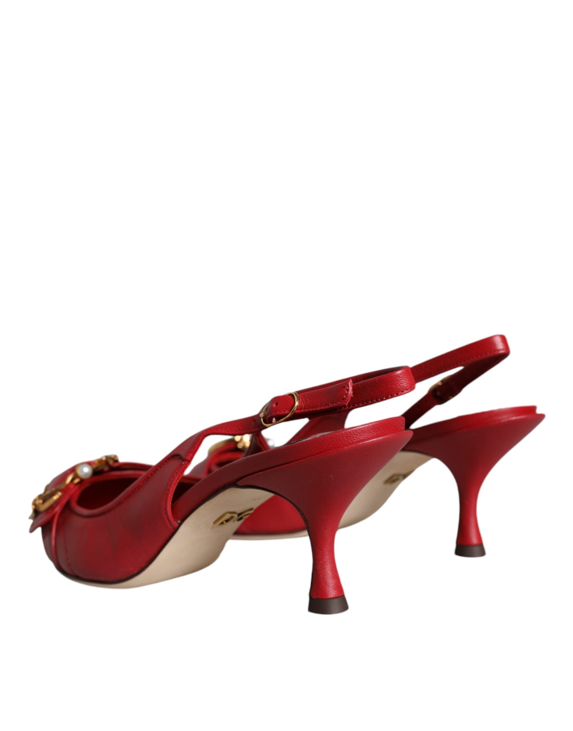 Dolce &amp; Gabbana Red Devotion Δερμάτινα Τακούνια Slingback