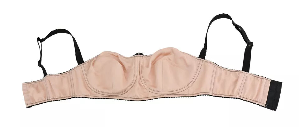 Dolce &amp; Gabbana Black Straps Pink Balconcino σουτιέν