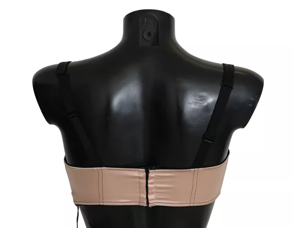 Dolce &amp; Gabbana Black Straps Pink Balconcino σουτιέν