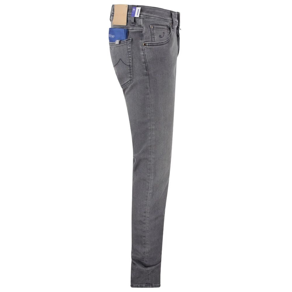 Jacob Cohen Grey Cotton Jeans &amp; Pant