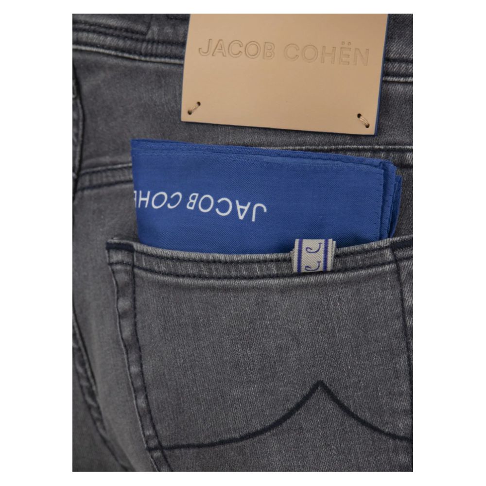 Jacob Cohen Grey Cotton Jeans &amp; Pant