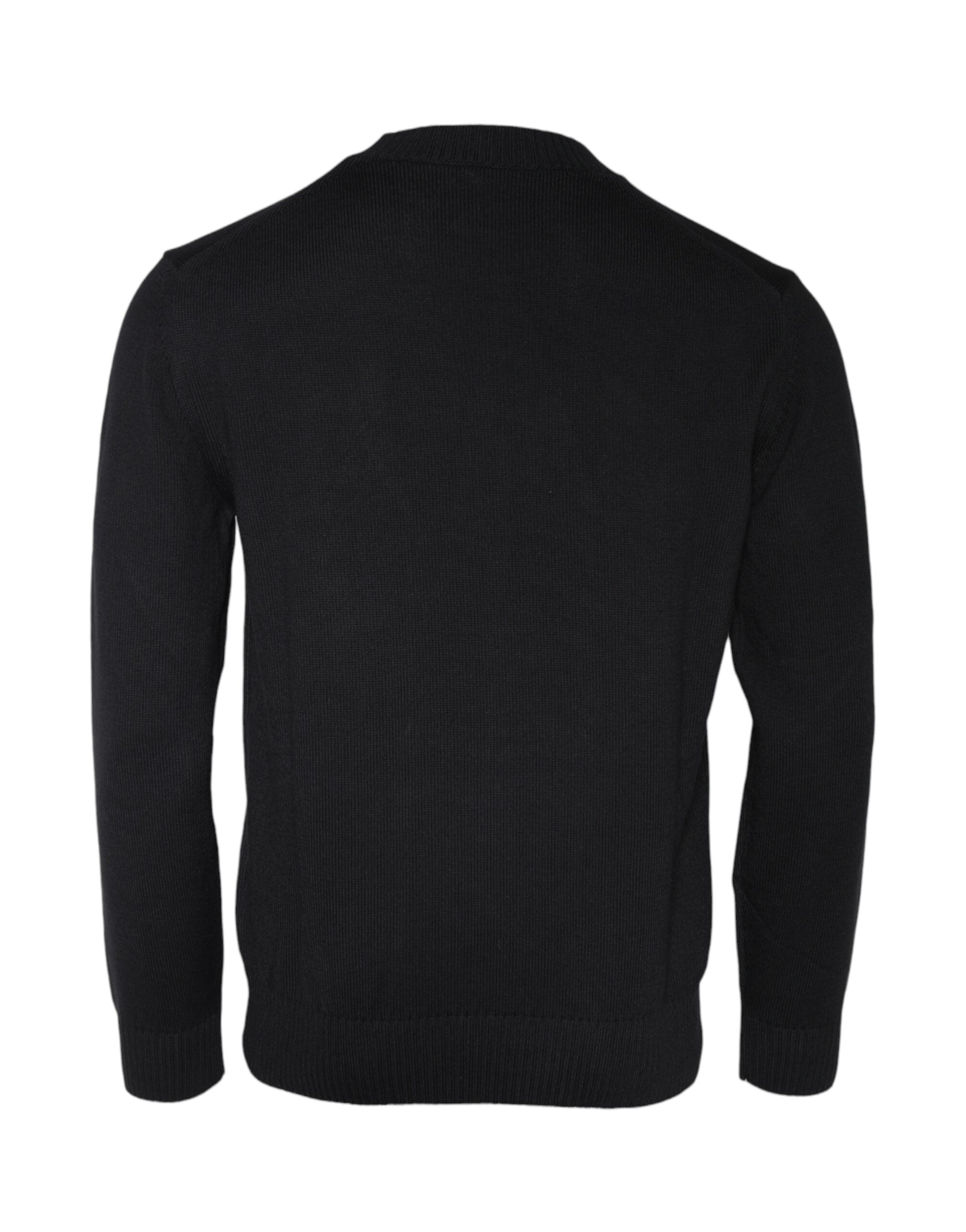 Πουλόβερ πουλόβερ με λαιμόκοψη Versace Black Medusa Embroidery