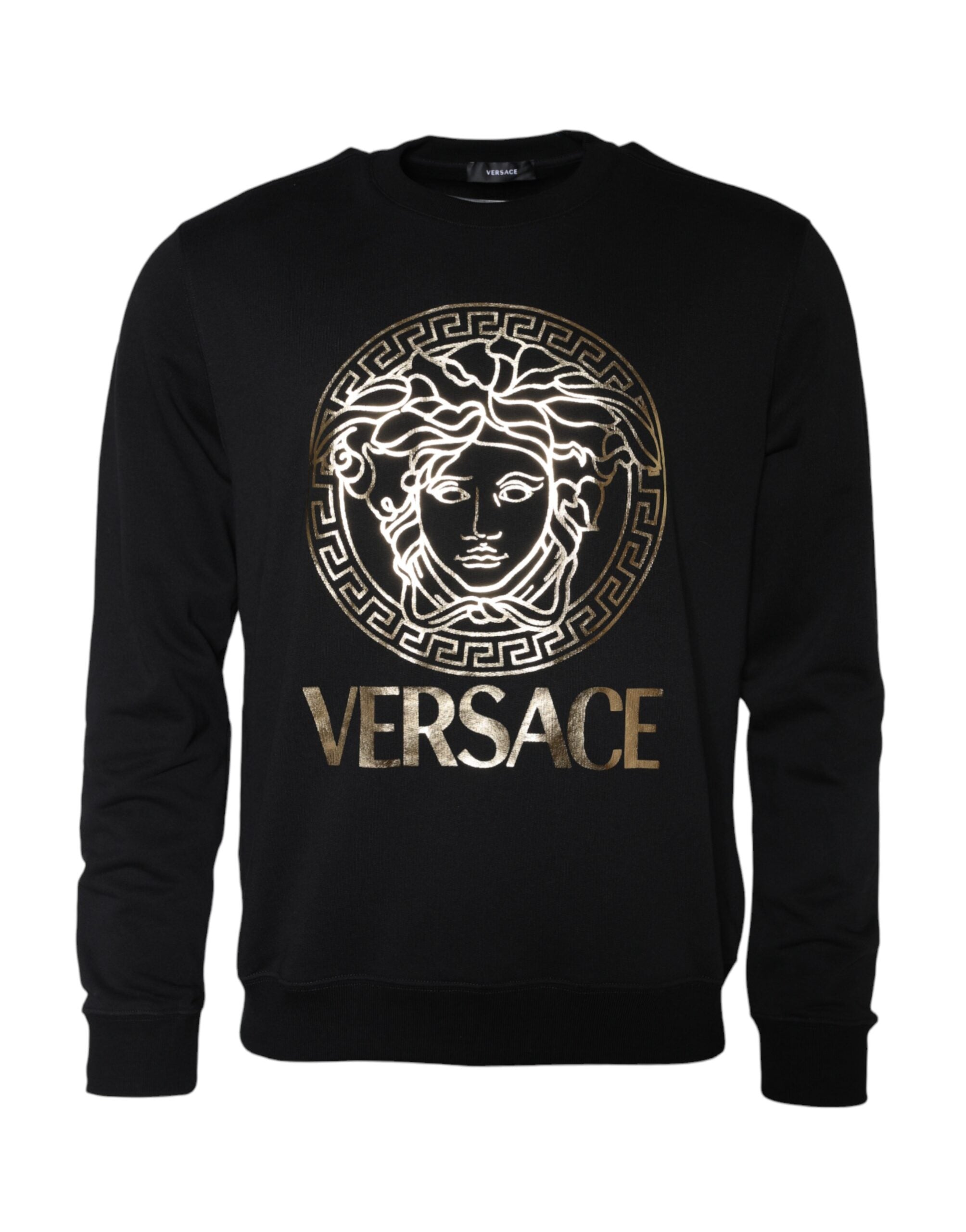 Πουλόβερ φούτερ Versace Black Medusa Fleece Cotton Crew Neck