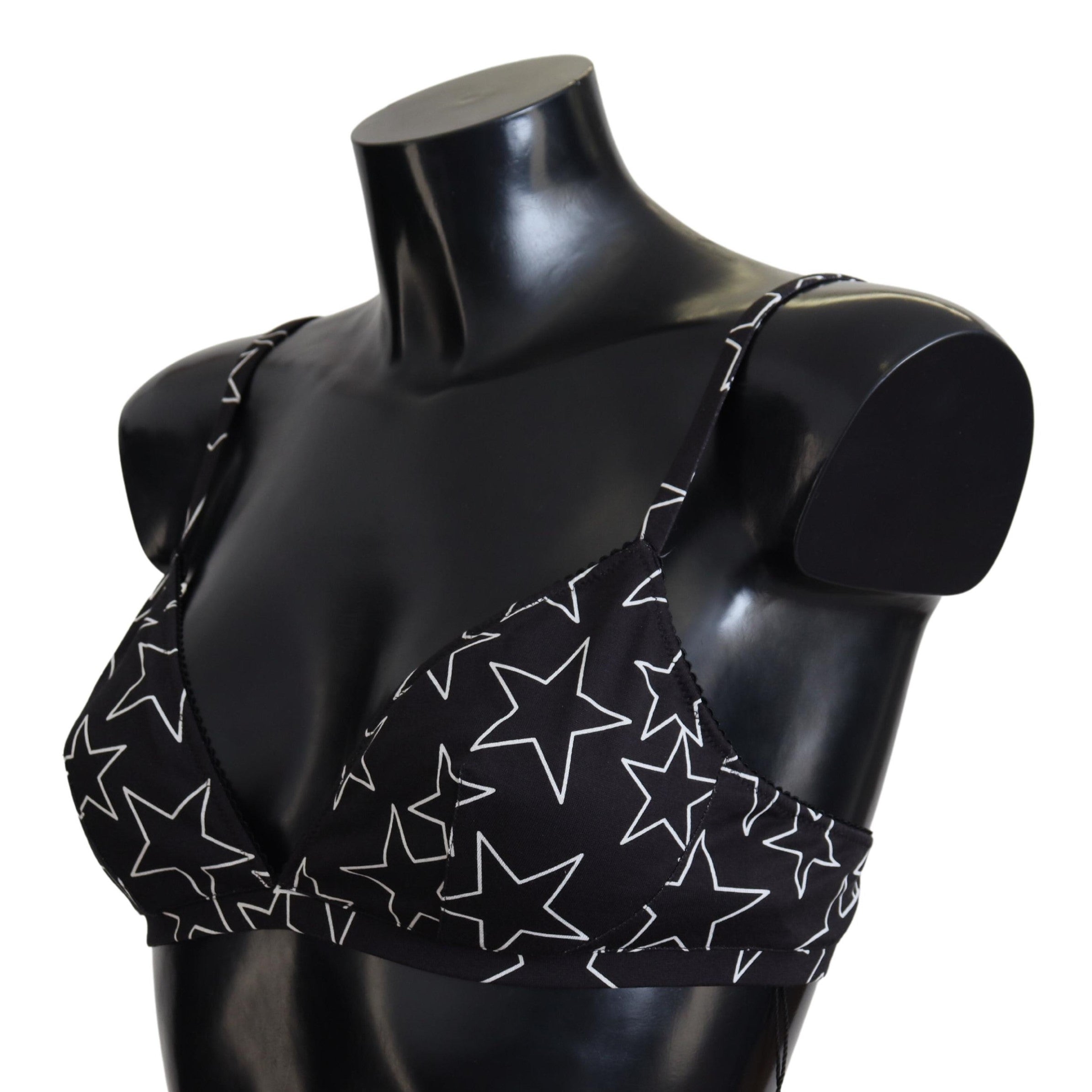 Εσώρουχα Dolce &amp; Gabbana Black Millennials Star Non Wire Cotton Bra εσώρουχα