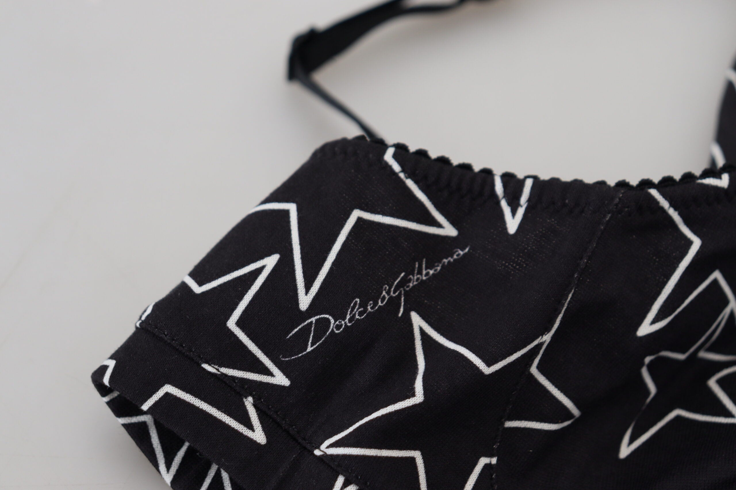 Εσώρουχα Dolce &amp; Gabbana Black Millennials Star Non Wire Cotton Bra εσώρουχα