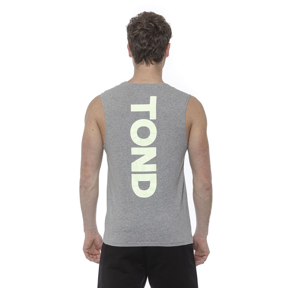 Tond Grey Cotton Men Tank Top