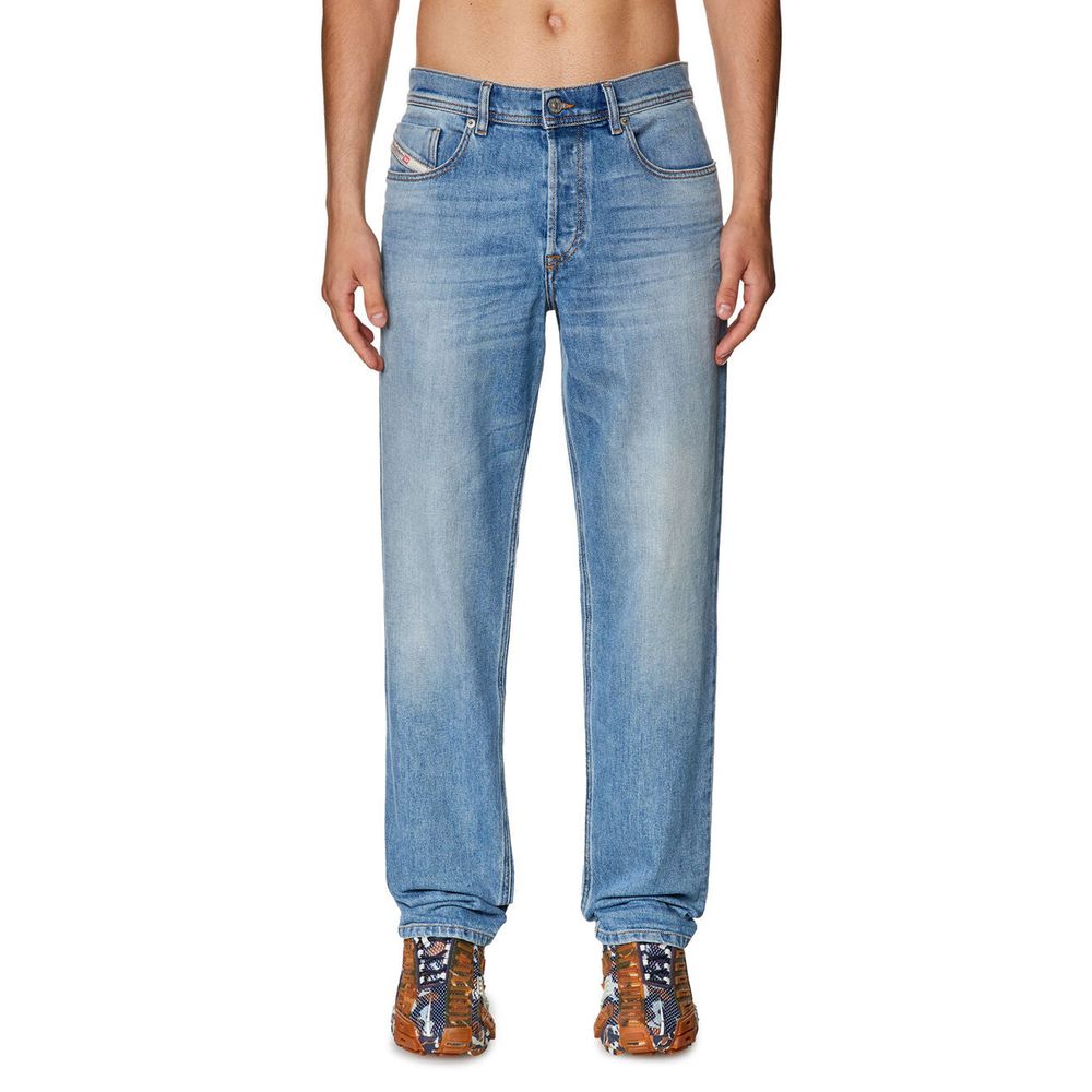 Diesel Light Blue Cotton Men's Regular-Fit Jean