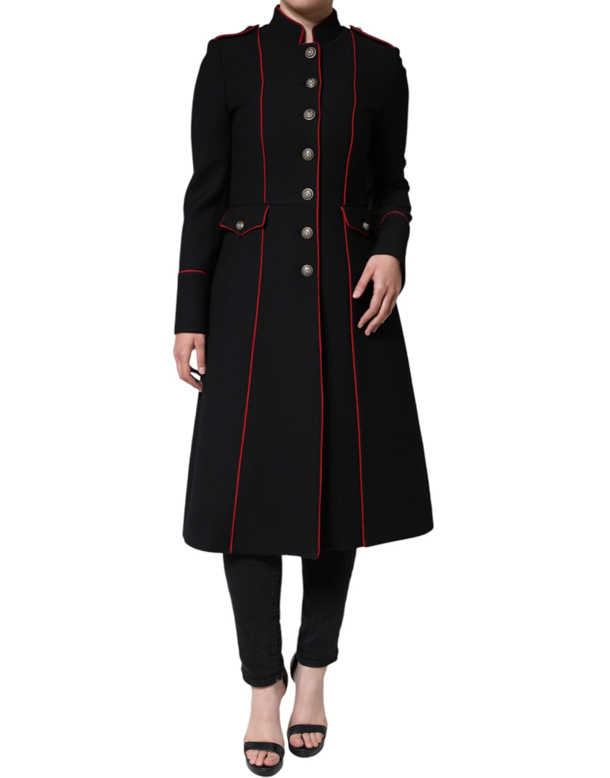 Μπουφάν Dolce &amp; Gabbana Black Single Breasted Trench Coat