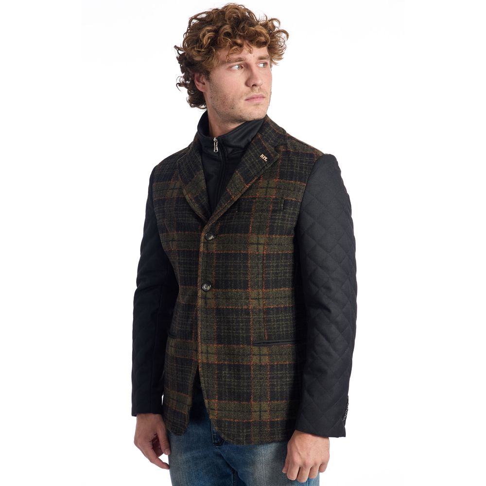 Ανδρικό μπουφάν Roberto Pepe Luxury Brown Wool