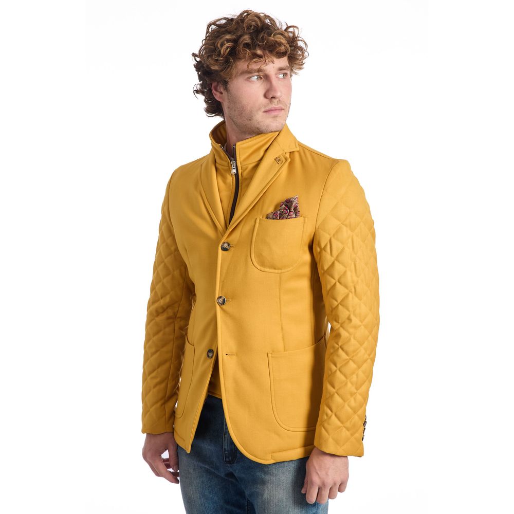 Ανδρικό μπουφάν Roberto Pepe Luxury Yellow Wool