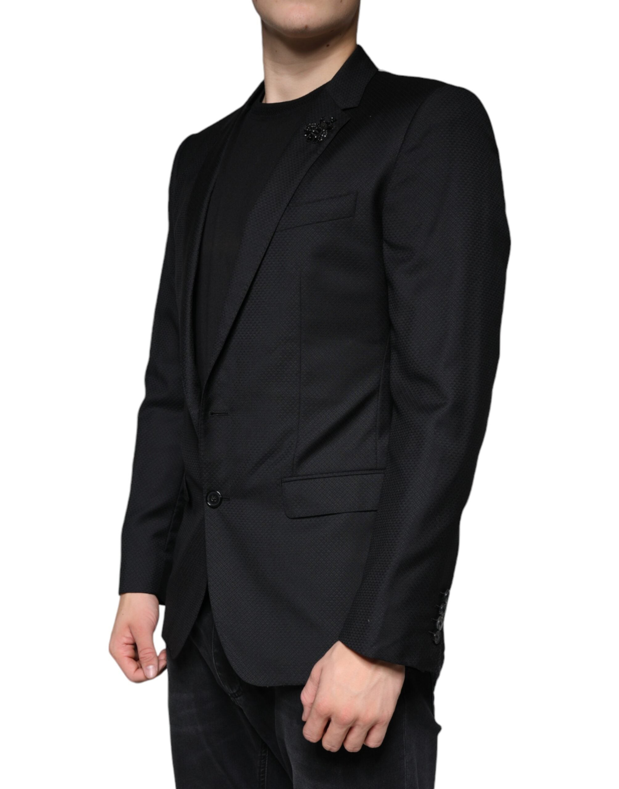 Dolce &amp; Gabbana Black MARTINI Bee Single Breasted Blazer