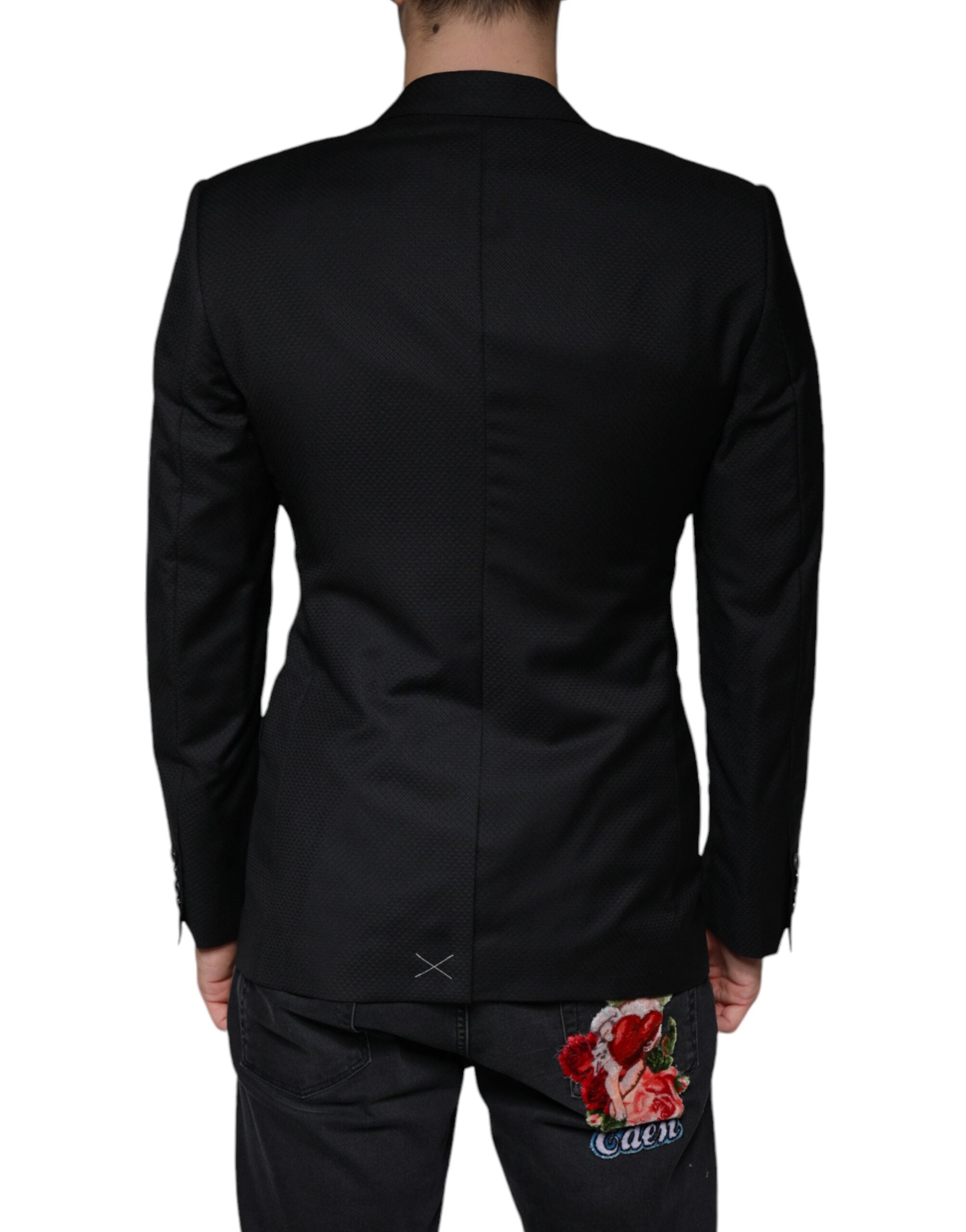 Dolce &amp; Gabbana Black MARTINI Bee Single Breasted Blazer