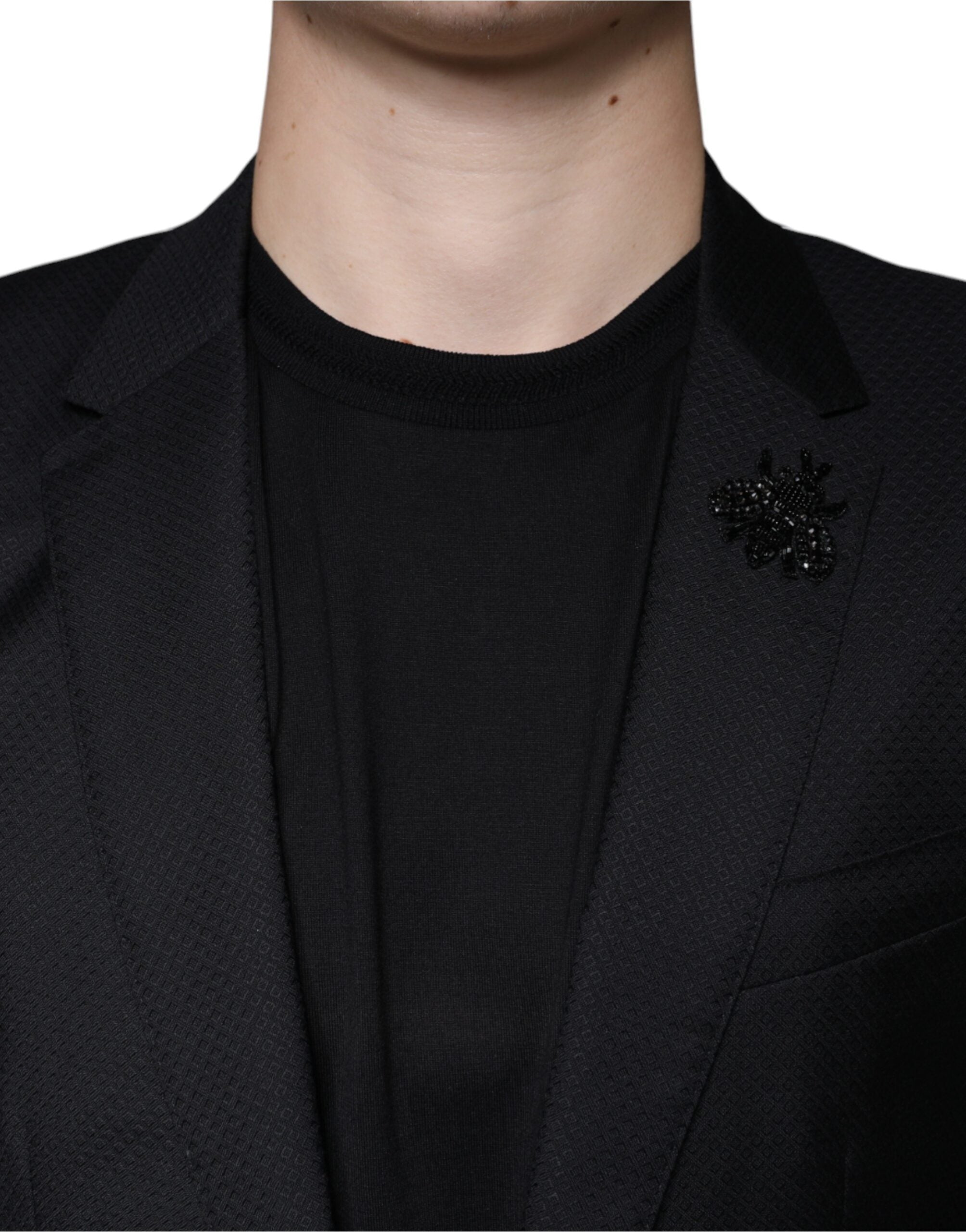 Dolce &amp; Gabbana Black MARTINI Bee Single Breasted Blazer