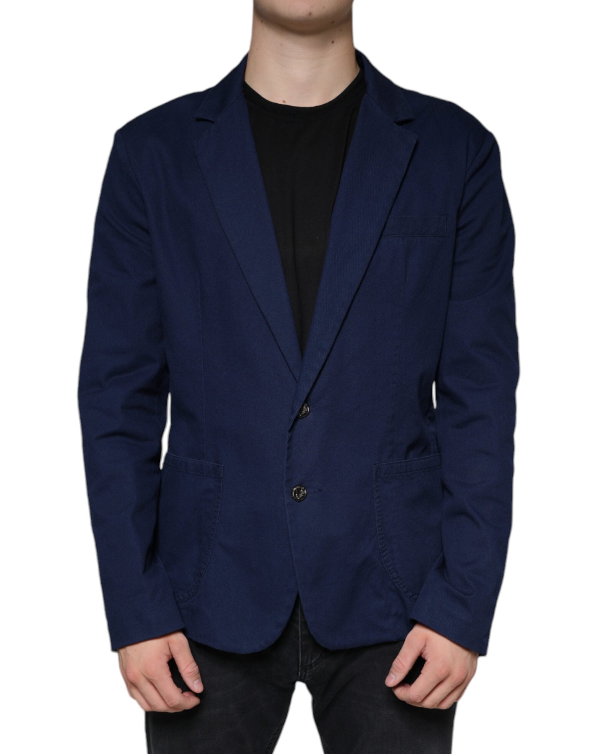 Μπλέιζερ με μονό στήθος Dolce &amp; Gabbana Blue Notch