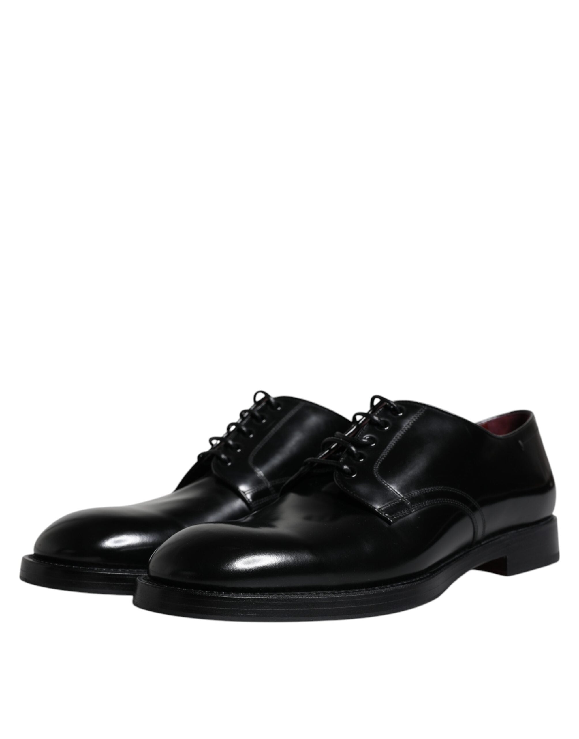 Dolce &amp; Gabbana Μαύρα Δερμάτινα Lace Up Ανδρικά Επίσημα Παπούτσια Derby
