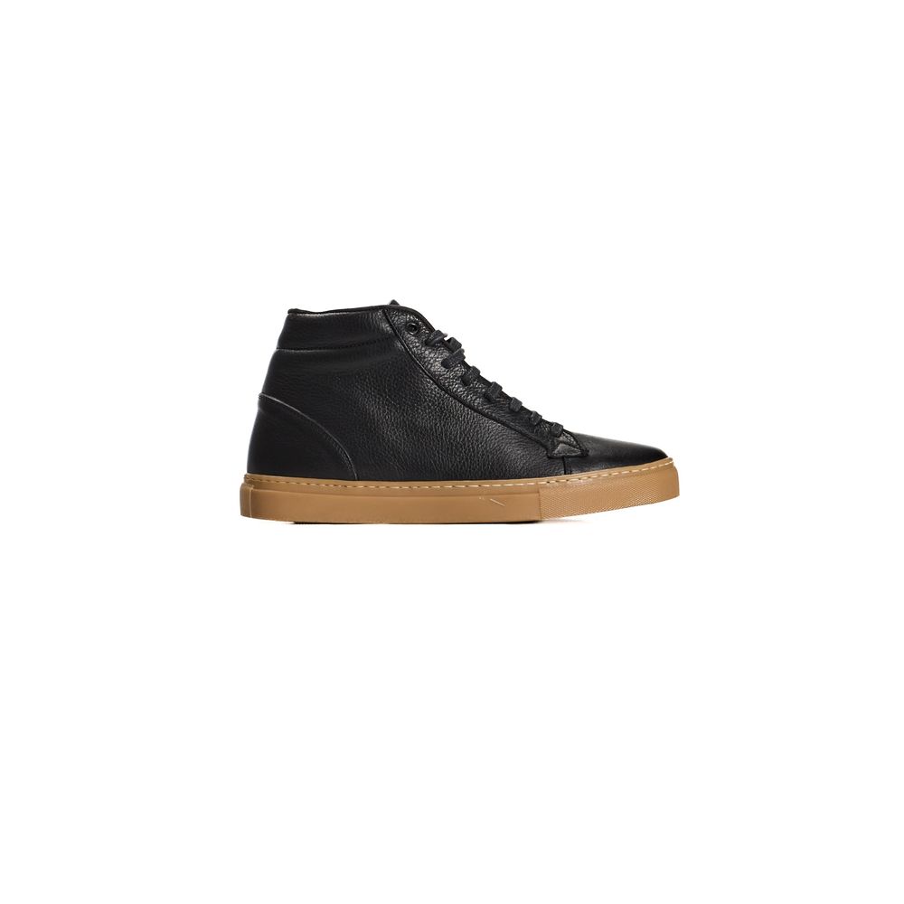 Ανδρικά αθλητικά παπούτσια Roberto Pepe Luxury Black Calfskin