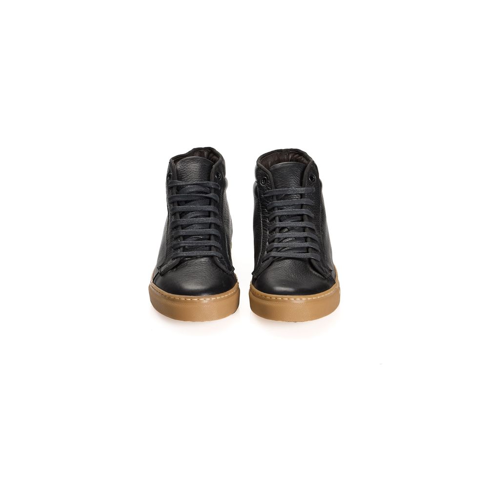 Ανδρικά αθλητικά παπούτσια Roberto Pepe Luxury Black Calfskin