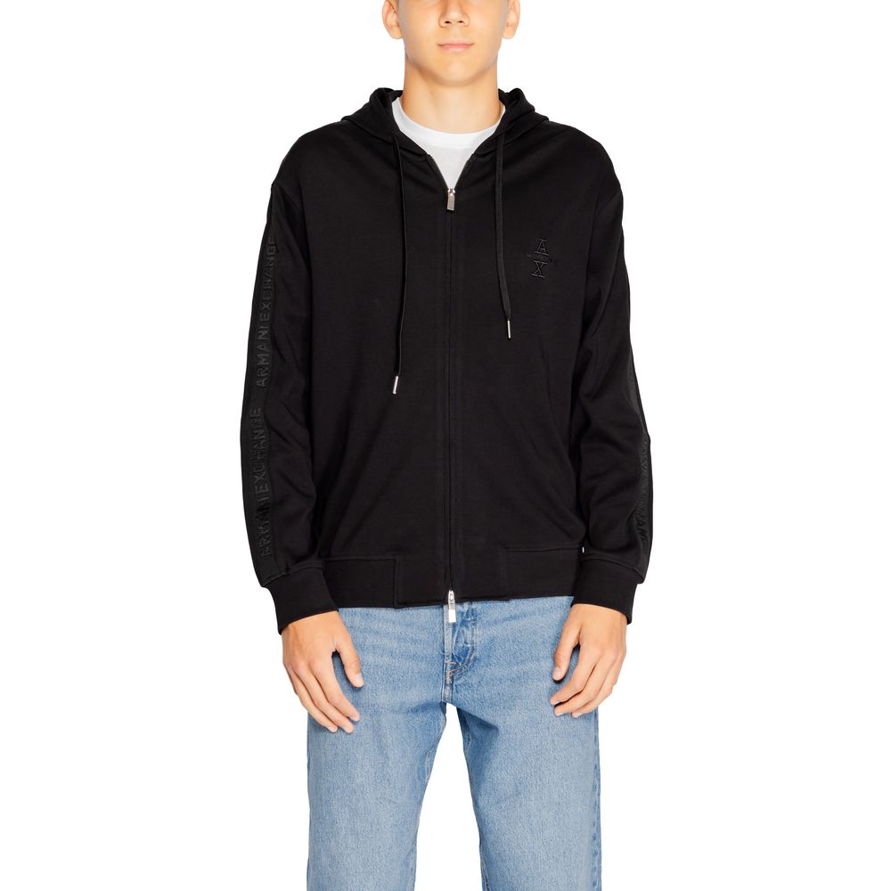 Μαύρο βαμβακερό πουλόβερ Armani Exchange