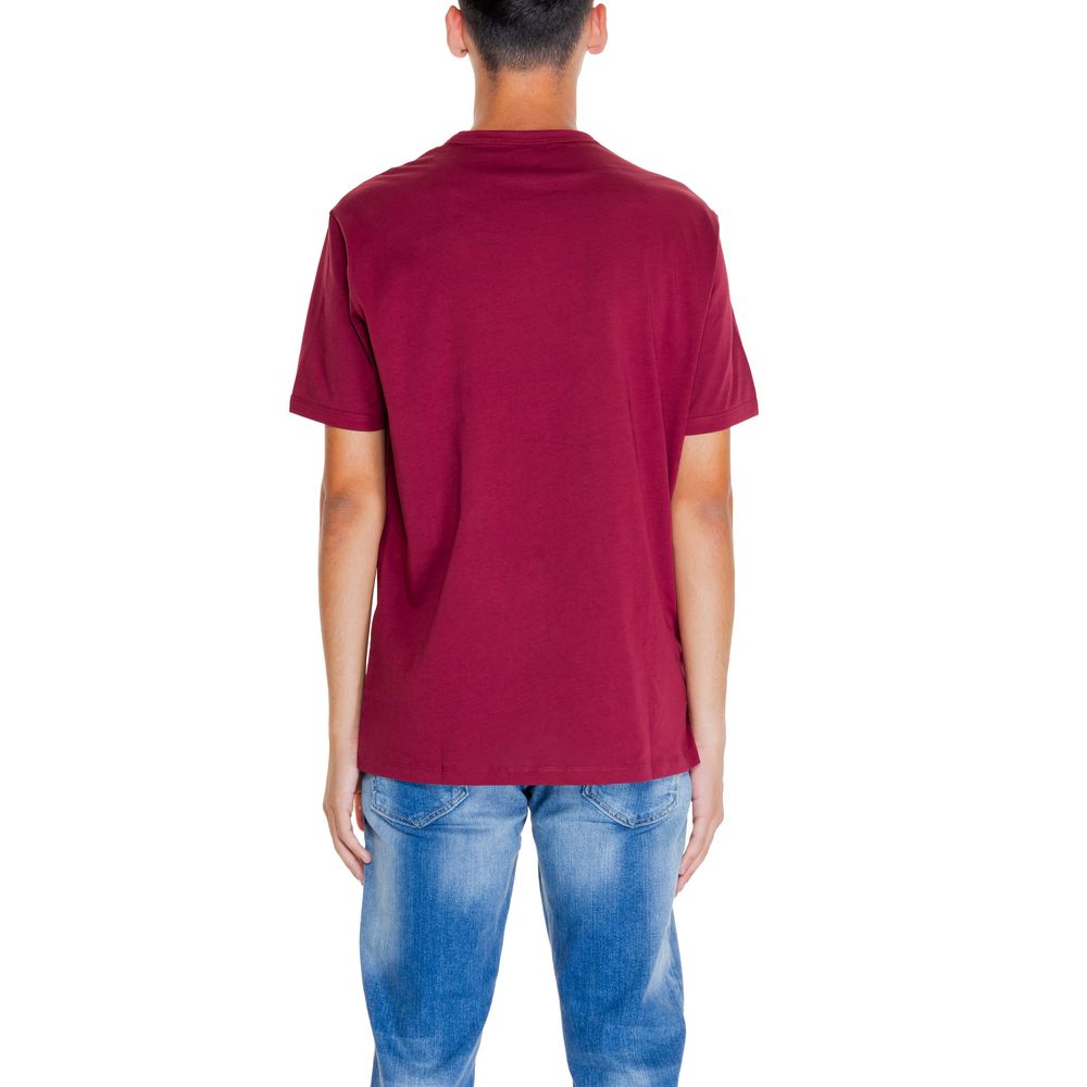 Βαμβακερό μπλουζάκι Armani Exchange Bordeaux